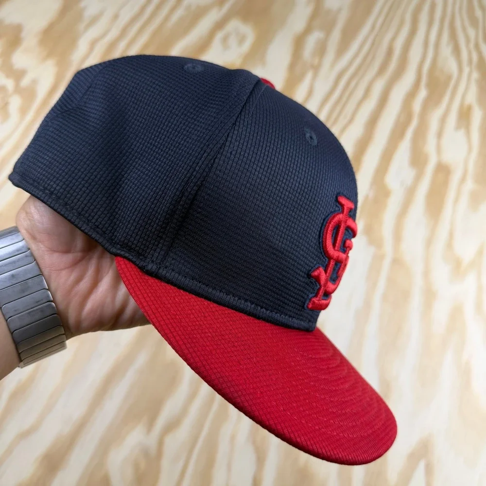 New Era 59FIFTY St Louis Cardinals MLB On-Field Diamond Era Hat Navy Red 7 7/8